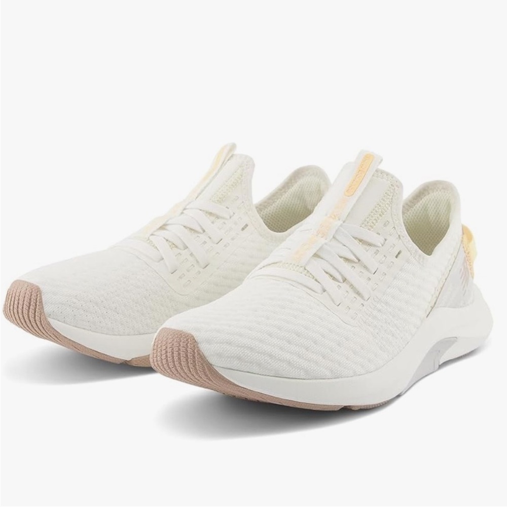 New Balance Women's White and Tan Sneakers